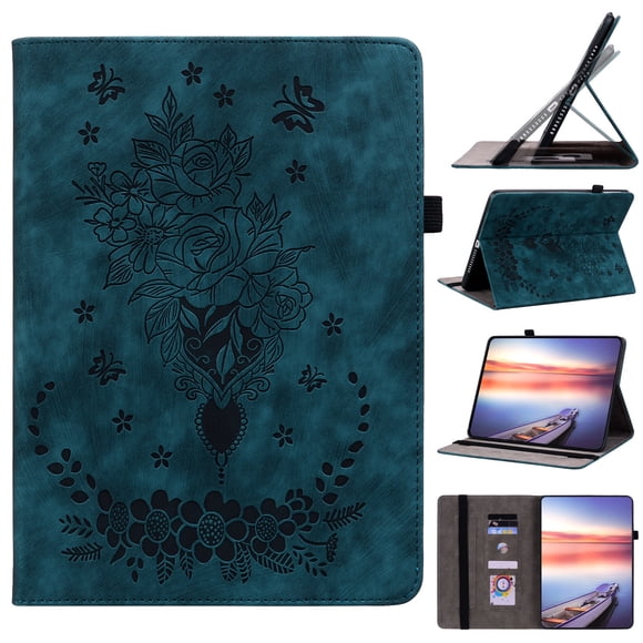 FJLBDE Étui pour Lenovo Tab P11 2e Gén/Xiaoxin Pad Plus 2023 11,5 Pouces, Couverture en Cuir PU à Rabat Folio Support Fente pour Carte, Bleu