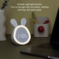 thumbnail image 3 of Reloj despertador para niños Bearachild con luz nocturna música Decoración del hogar Blanco, 3 of 6