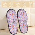 thumbnail image 2 of Balery Fashionable Cats Pantuflas de Casa de Felpa Silenciosas con Diseño Estampado, Zapatillas Cómodas Antideslizantes de Algodón para Interior-Medium, 2 of 8