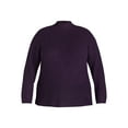 thumbnail image 5 of Terra & Sky Women's Plus Size Funnel Neck Sweater, Midweight, Sizes 0X-5X, 5 of 5