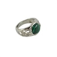 thumbnail image 1 of TISHITA Pierre Précieuse Turquoise Naturelle 7 s avec Cabochon Creux Ajustable Vert, 1 of 7