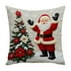 thumbnail image 1 of Adornos navideños, regalos navideños, juego de almohadas navideñas de 45 x 45 cm, sofá decorativo para festivales, juego de almohadas decorativas de lino, funda de almohada de lino de tres piezas., 1 of 7