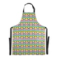 thumbnail image 2 of Panda with Rainbow Stripes Kitchen Apron with 2 Pockets Adjustable waterproof Cooking Aprons for Women Men Chef, 2 of 7