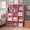 Pink, variant on Costway 13-Cube Modular Baby Wardrobe Closet with Hanging Rods & Open Shelves for Clothes White