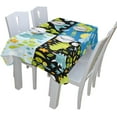 thumbnail image 5 of Coolnut Four Pattern Of Dinosaurs Tablecloth Modern Table Cover for Home Decoration, Spill Proof Cloth Washable for Dinner Picnic, 54"x54", 5 of 6