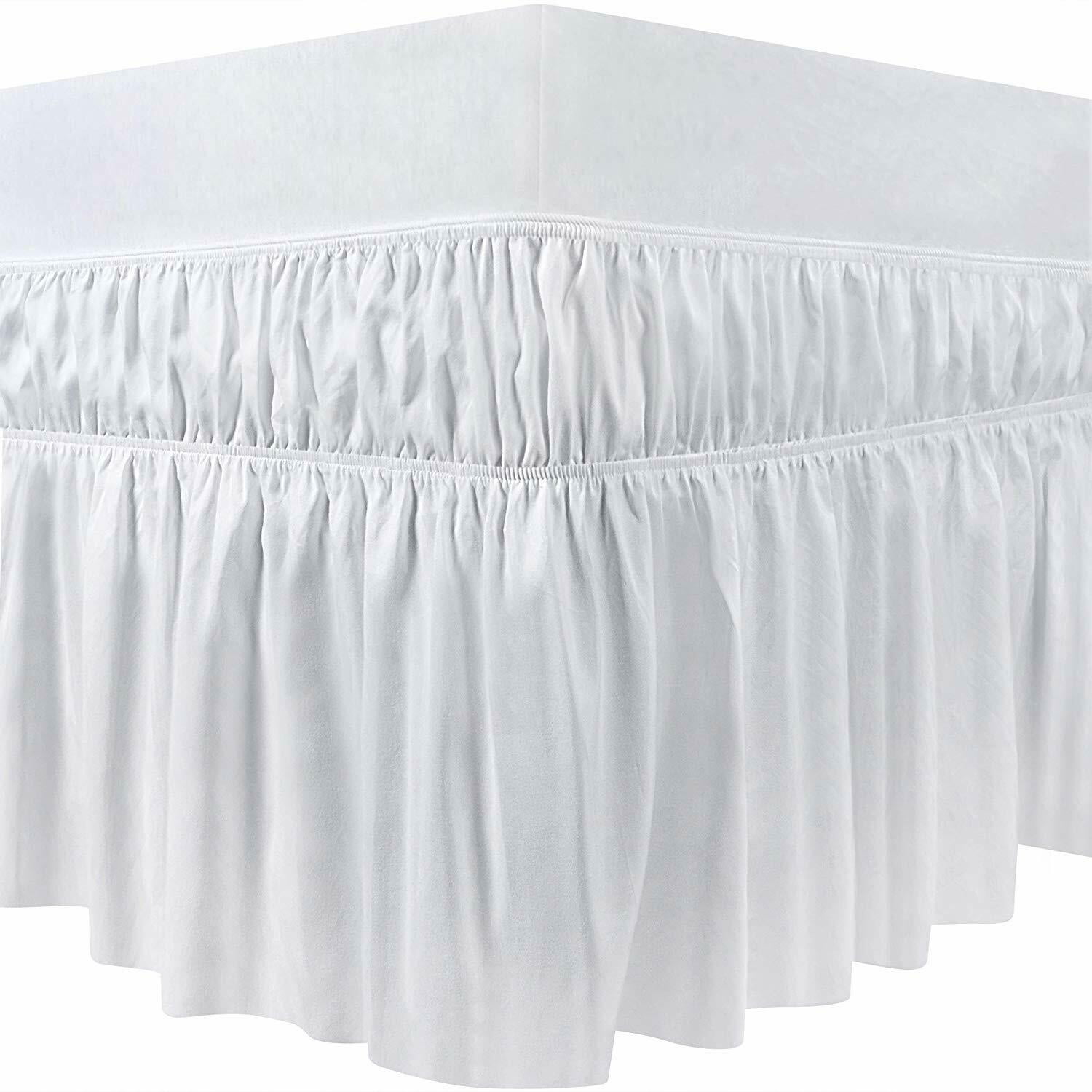 16" Drop Bed Ruffle Skirt Full Queen King Size Ultra Soft Microfiber Bed Skirts 