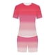 thumbnail image 4 of Blusas para Mujeres Casual Sólido Manga Corta Blusa de Cuello Redondo Y Pantalones Cortos Cintura Elástica Set de Dos Piezas, 4 of 4