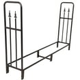 thumbnail image 3 of Sunnydaze Indoor or Outdoor Traditional Steel Firewood Log Rack with Kindling Holder, 3 of 8