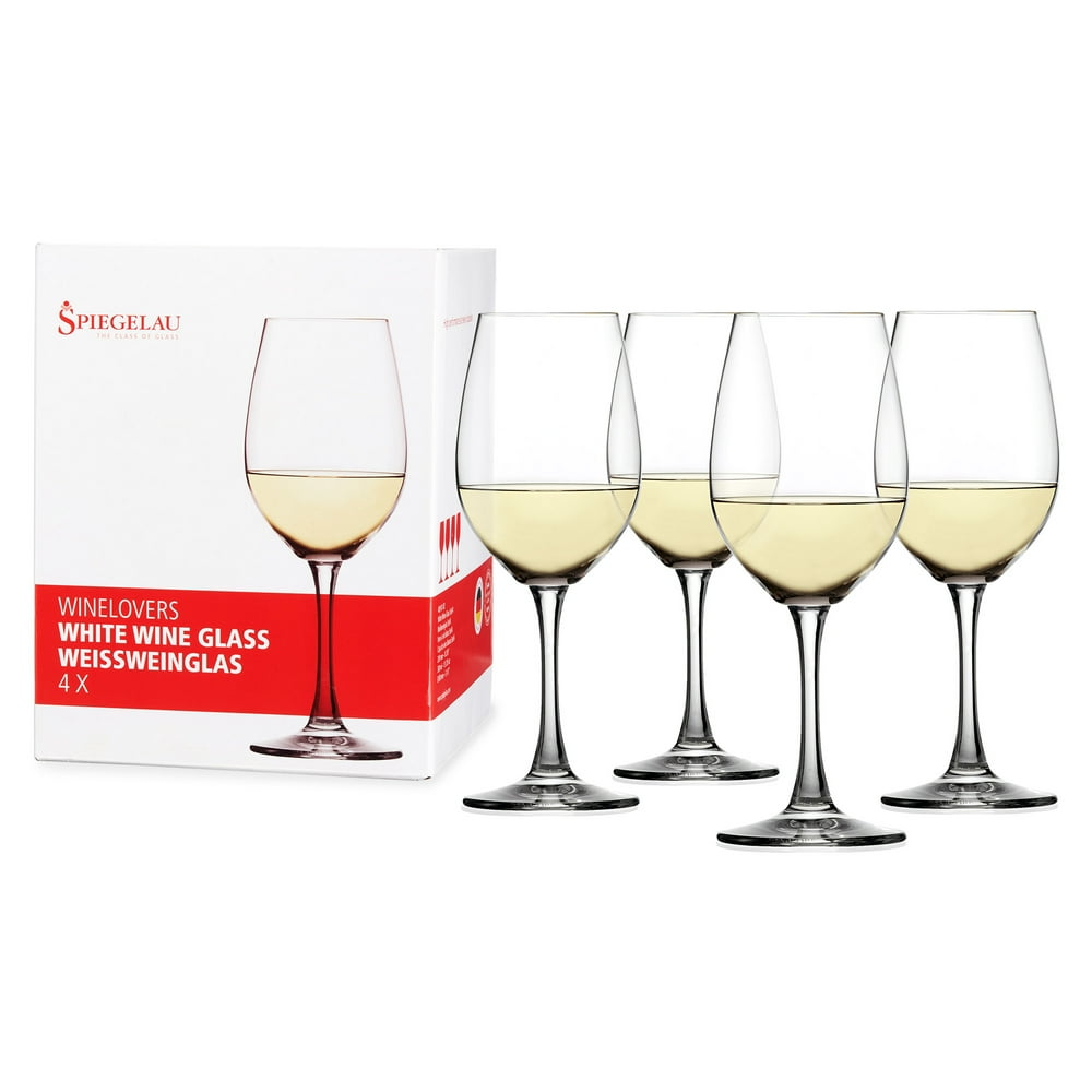 Spiegelau Wine Lovers White Wine Glasses, Set of 4, EuropeanMade Lead