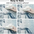 thumbnail image 6 of Blue Christmas Truck Round Tablecloth 60 Inch - Waterproof Fabric Table Cloth Protector, Xmas Tree Winter Snowflake Tablecloths Washable Table Cover for Kitchen Banquet Coffee Table Party, 6 of 6