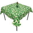 thumbnail image 4 of St. Patrick's Day Shamrock Clovers Vinyl Flannel Back Tablecloth (52" x 52" Square), 4 of 5