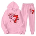 thumbnail image 6 of GUNIA Kids Boy's Active Tracksuits Sets Girls Casual Print Fleece Hooded Warm Jogger Outfit With Pocket Boys Sweatsuits Pink 11-12 Years, 6 of 6