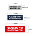thumbnail image 2 of Please Do Not Waste Water Sign (Brushed Gold) - Small 2" x 6", 2 of 5