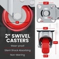 thumbnail image 2 of Paquete de 8 unidades Best Service de Caster Wheels Online con freno de 2 a 5 pulgadas, 2 of 6