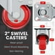 thumbnail image 2 of Placa giratoria Caster Wheels FactorDuty de 2 pulgadas con freno de poliuretano rojo (paquete de 24), 2 of 6