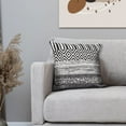 thumbnail image 4 of Parkland Collection Chase 18x18" Striped Cotton Fabric Throw Pillow in Black, 4 of 8