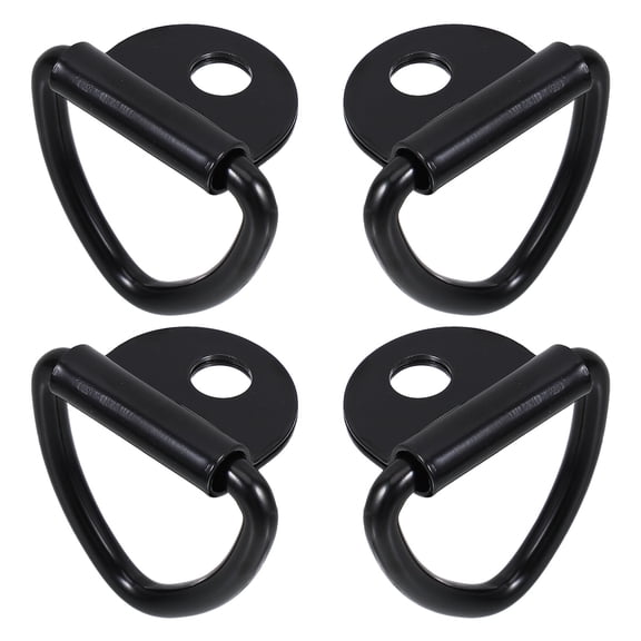 FELTECHELECTR 4Pcs Carbon Steel Tie Down Hooks for Truck Utility Trailer Accessories Car Anchor Hook Black