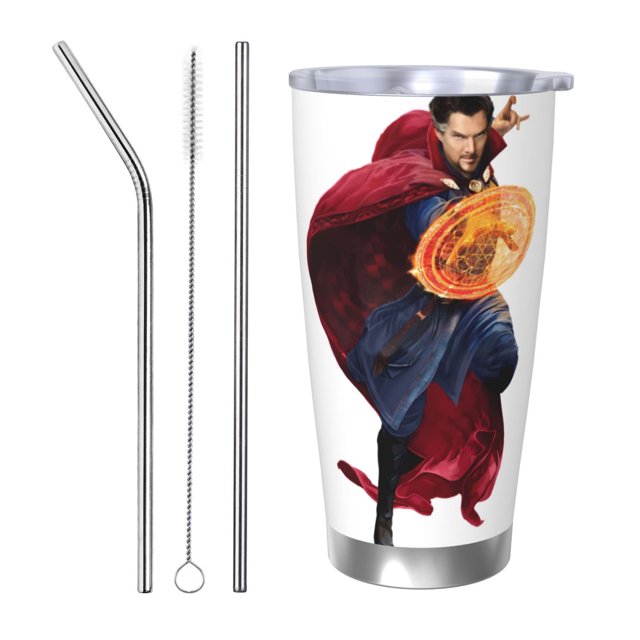 Vaso de 20 oz de Doctor Strange, taza de viaje para café con aislamiento al vacío de acero inoxidable, taza de café, taza de viaje con tapa, taza térmica para exteriores