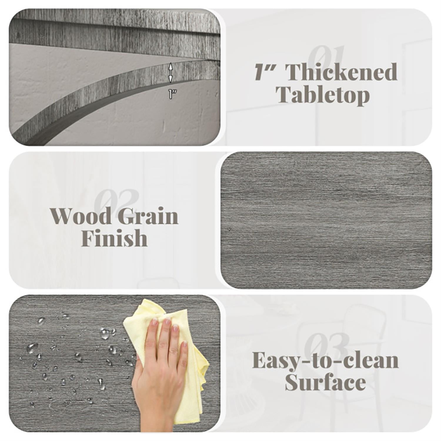 Demi Bonn C-shaped Sofa Side Table, 2-Tier Square End Table with Lower Shelf, Nightstand for Small Spaces, Living Room, Bedroom, Gray