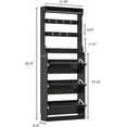 thumbnail image 2 of Shoe Cabinet Storage for Entryway, Modern Shoe Storage Cabinet with 3 Flip Drawer, Black Slim Freestanding Narrow Hidden Shoe Organizer Cabinet, Tall Shoe Cabinet with Coat Rack for Hallway, 2 of 8