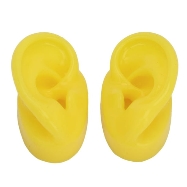 2 moldes de silicona para orejas, suaves, resistentes, sin burbujas, amarillos, impermeables, para hospital.