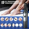 thumbnail image 2 of XUEYU Electric Foot Callus Remover, Waterproof Callus Remover for Feet W/ 3 Speed, 18 in 1 Rechargeable Foot Scrubber Kit W/ 3 Roller Heads, Portable Pedicure Tools for Feet, Foot File for Dead Skin, 2 of 8