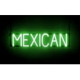 thumbnail image 1 of SpellBrite MEXICAN LED Sign for Business. 26.9" x 6.3" Green MEXICAN Sign Has Neon Sign Look With Energy Efficient LED Light Source. Visible from 500+ Feet, 8 Animation Settings., 1 of 4