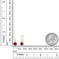 thumbnail image 6 of Gem Stone King 14K Yellow Gold Red Created Ruby Earrings for Women | 2.00 Cttw | Gemstone July Birthstone | Round 6MM, 6 of 6