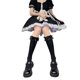 thumbnail image 1 of Calcetines japoneses hasta la rodilla para mujer, medias de estilo Lolita con lazo y ribete de encaje con volantes, 1 of 5