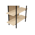 thumbnail image 4 of Nathan James Amara Bohemian 5-Shelf Etagere Bookcase, Rattan Open Bookshelf with Arch Top, Light Oak/Matte Black, 4 of 4