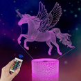 thumbnail image 1 of Unicorn Gifts For Grils,3d Illusion Night Light Bedside Lamp, 1 of 5