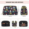 thumbnail image 5 of Rateoe Gnome With Mushroom for Travel Makeup Bag,Large Capacity Cosmetic Bags for Women,Waterproof Portable Pouch Open Flat Toiletry Bag Make up Organizer, 5 of 8