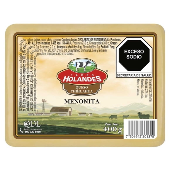 Queso Chihuahua Campo Holandés menonita 400 g