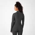 thumbnail image 3 of YITTY Active Women's UltraLuxe Cropped Full Zip Jacket, Athleisure, 4-Way-Stretch, Thumbholes, Onyx, XXL, 3 of 8