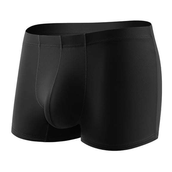 Arjen Kroos Men's Boxer Briefs Sexy Silky Breathable Trunks Underwear AK7010 1 Pack Black L