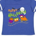 thumbnail image 4 of Inktastic Happy Halloween Train with Pumpkins, Bats, Cat,and Ghost Boys or Girls Toddler T-Shirt, 4 of 5