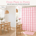 Pink Ruffle Shower Curtain For Master Bathroom 72 X 84 Ruffled Layered ...