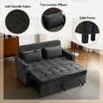 thumbnail image 4 of Jopath 3 In 1 Convertible Sleeper Sofa Bed, 56.9" Small Pull Out Couch Bed With Adjustable Backrest, Chenille Loveseat Couches With Side Pocket, Usb Ports&Phone Holder For Small Places, 4 of 12