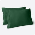 thumbnail image 1 of Bare Home Ensemble de Taies d'Oreiller - Premium 1800 Collection - Double Brossage - Ultra Doux - Format King, Vert Forêt, Lot de 2, 1 of 7