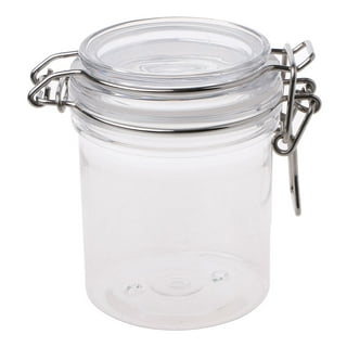 Wide Clamp Lid Mason Jar - Mason Jars with Trigger Lid - Store Liquids or Dry Goods, Serve Desserts, Drinks or Appetizers - 3.4 oz - 10ct Box - Restau