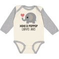 thumbnail image 3 of Inktastic Mimi and PopPop Love Me Baby Gift Boys or Girls Long Sleeve Baby Bodysuit, 3 of 5