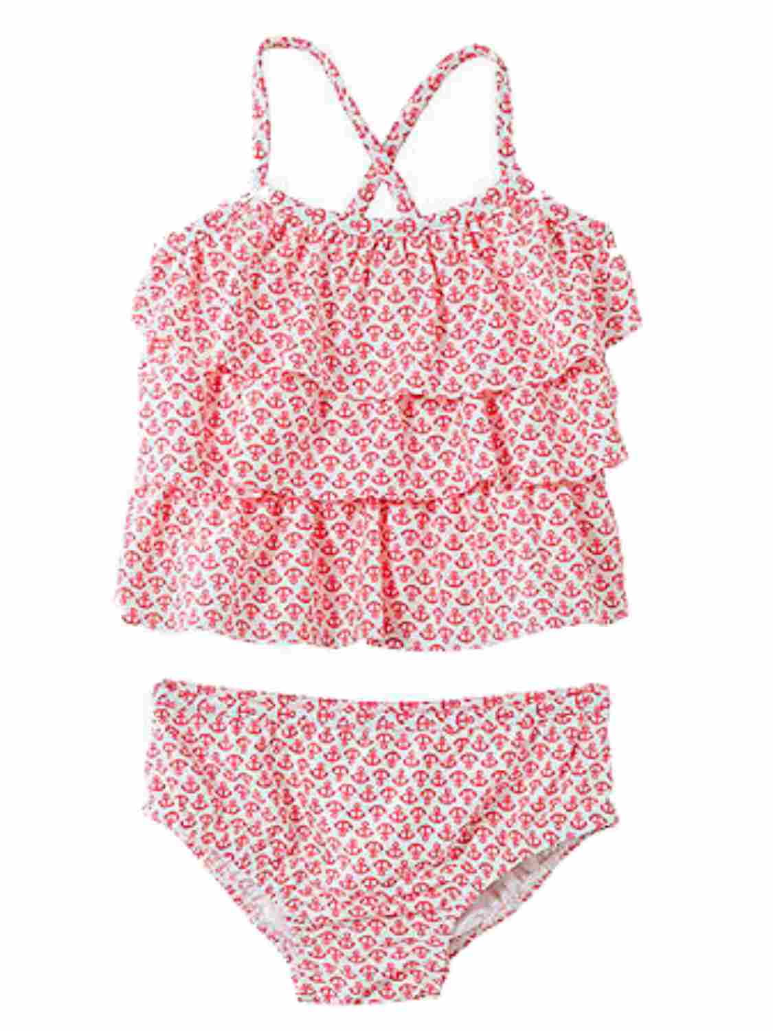 Carter's Carter Infant Girl 2 PC Ruffled Anchor Print Tankini