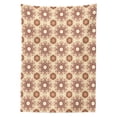 thumbnail image 3 of Ambesonne Earth Tones Tablecloth Rectangular Table Cover, Mandala Lace Style Art, 52"x70", Burgundy Coral Ivory, 3 of 4