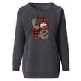 thumbnail image 4 of Offres de Liquidation! Aqestyerly Hauts de Noël pour Femmes Liquidation Mode Femmes Col Rond T-Shirt à Manches Longues Imprimé Chandail en Molleton Blouse Hauts, 4 of 5