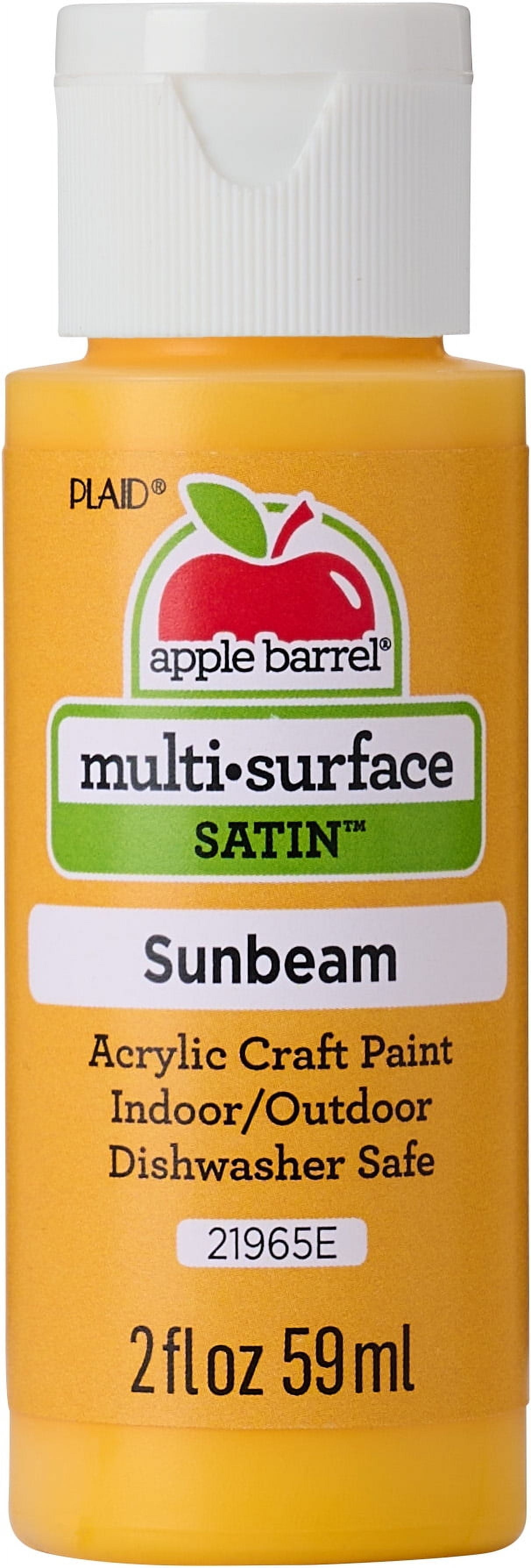 (2 pack) Apple Barrel Multi-Surface Acrylic Craft Paint, Satin Finish, Sunbeam, 2 fl oz