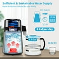 thumbnail image 3 of KFFKFF Water Purification System,1.1 Gallon Capacity, 0.3 Gallons Per Hour,750W,with Timer 0-99H, Temperature Control, Stainless Steel, Includes Glass Jug,Cleaning Agent, and 3 Carbon Filters,Silver, 3 of 9