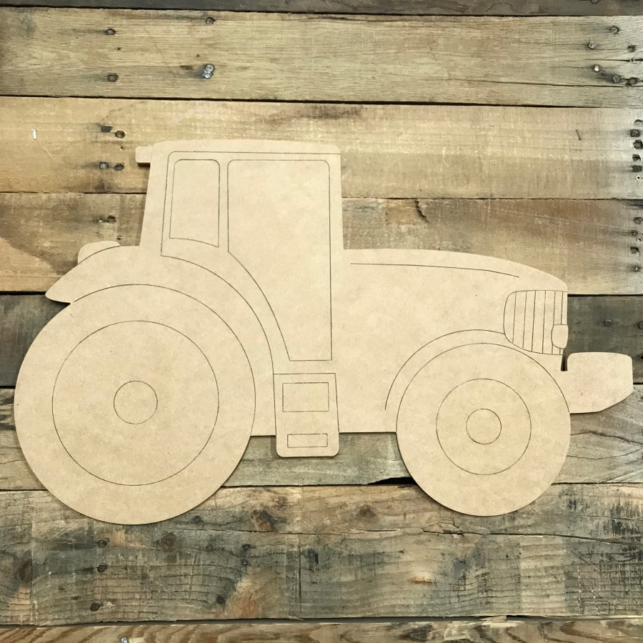 Wooden Shape Tractor Wooden Cut Out Wall Hanging Home Decor Wall Art 