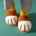 thumbnail image 2 of Zapatillas mullidas de algodón para mujer, pantuflas de invierno para el hogar con dibujos animados de garras de gato, pantuflas cálidas de felpa para interiores para mujeres y hombres, 2 of 5