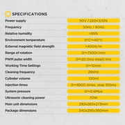 AUTOOL CT160 Automotive Fuel Injector Cleaning Machine 4 Cylinder Injector Cleaner & Tester 2000ml Fuel Injector Cleaner Machine