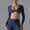 thumbnail image 4 of Neewe Seamless Long Sleeve Shirts for Women Waist Length - Workout Athletic Running Gym Yoga Tops Crewneck Breathable, 4 of 9